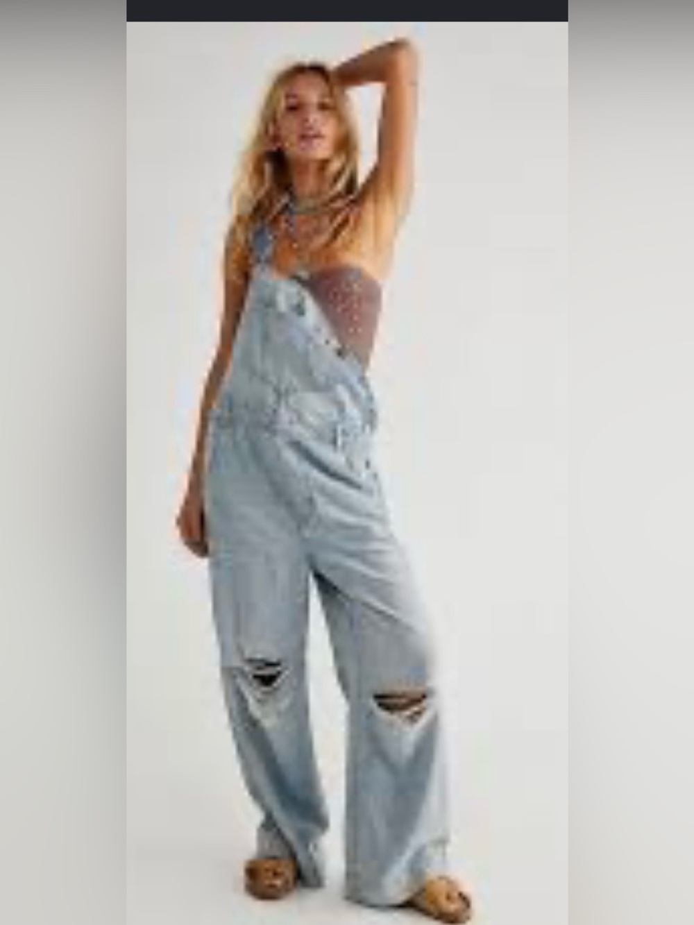 Free People Super Slouchy Overalls We the Free Wide Leg  Oversized Baggy
